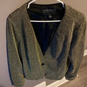 Forever 21 Plus Gold Blazer